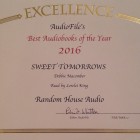 Sweet Tomorrows is one of Audiofile Magazine's Best Audiobooks of 2016